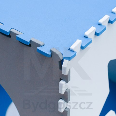 Mata edukacyjna piankowa puzzle szara niebieska 60 x 60 cm 9 elementów Mata edukacyjna piankowa puzzle szara niebieska 60 x 60 cm 9 elementów