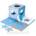 Mata edukacyjna piankowa puzzle szara niebieska 60 x 60 cm 9 elementów