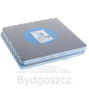 Mata edukacyjna piankowa puzzle szara niebieska 60 x 60 cm 9 elementów