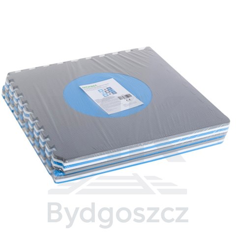 Mata edukacyjna piankowa puzzle szara niebieska 60 x 60 cm 9 elementów Mata edukacyjna piankowa puzzle szara niebieska 60 x 60 cm 9 elementów