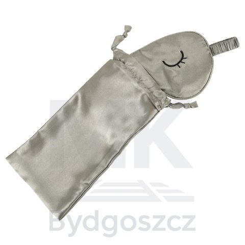 Opaska na oczy maska do spania w pokrowcu szara Opaska na oczy maska do spania w pokrowcu szara