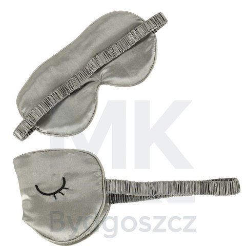 Opaska na oczy maska do spania w pokrowcu szara Opaska na oczy maska do spania w pokrowcu szara