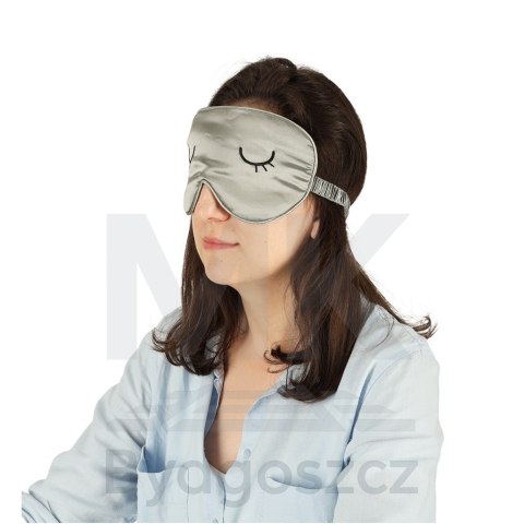 Opaska na oczy maska do spania w pokrowcu szara Opaska na oczy maska do spania w pokrowcu szara