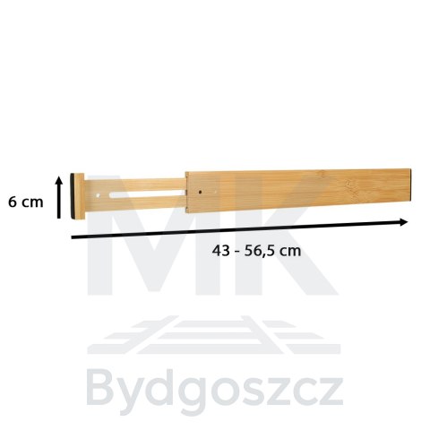 Organizer do szuflady bambusowy separator regulowany na sztućce narzedzia 56cm 1sztuka Organizer do szuflady bambusowy separator regulowany na sztućce narzedzia 56cm 1sztuka