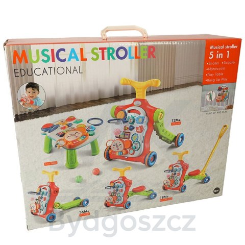 Pchacz chodzik interaktywny stolik edukacyjny 5w1 Pchacz chodzik interaktywny stolik edukacyjny 5w1