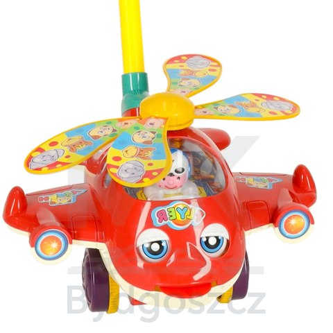 Pchacz na kiju samolot helikopter z dźwiękiem Pchacz na kiju samolot helikopter z dźwiękiem