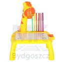 Projektor rzutnik stolik stół do rysowania żyrafa żółta