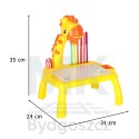 Projektor rzutnik stolik stół do rysowania żyrafa żółta