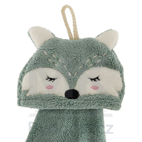 Ręcznik ręczniczek do rąk dla dzieci do przedszkola 42x25cm niebieski lisek Ręcznik ręczniczek do rąk dla dzieci do przedszkola 42x25cm niebieski lisek