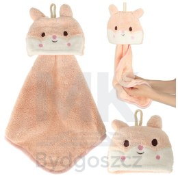 Ręcznik ręczniczek do rąk dla dzieci do przedszkola 42x25cm różowy królik