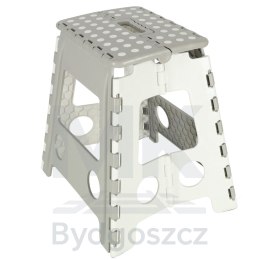 Stołek taboret składany antypoślizgowy wysoki 39cm jasny szary