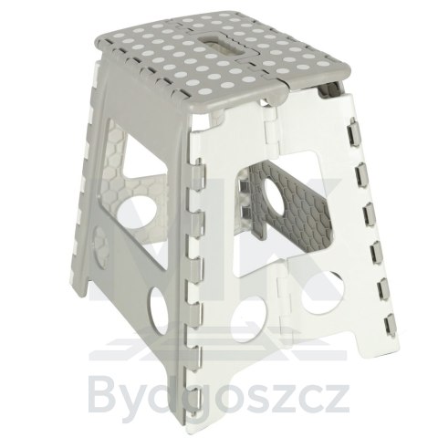 Stołek taboret składany antypoślizgowy wysoki 39cm jasny szary