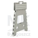 Stołek taboret składany antypoślizgowy wysoki 39cm jasny szary
