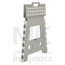 Stołek taboret składany antypoślizgowy wysoki 39cm jasny szary
