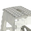 Stołek taboret składany antypoślizgowy wysoki 39cm jasny szary