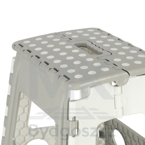 Stołek taboret składany antypoślizgowy wysoki 39cm jasny szary Stołek taboret składany antypoślizgowy wysoki 39cm jasny szary