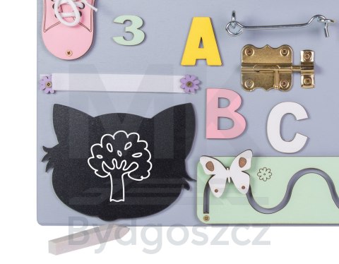 Tablica manipulacyjna drewniana szara 50 x 37,5 cm Tablica manipulacyjna drewniana szara 50 x 37,5 cm