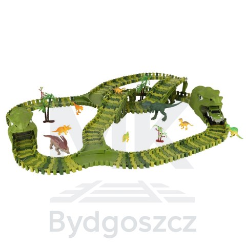 Tor wyścigowy dinozaury samochody XXL TRACK 240 elementów Tor wyścigowy dinozaury samochody XXL TRACK 240 elementów