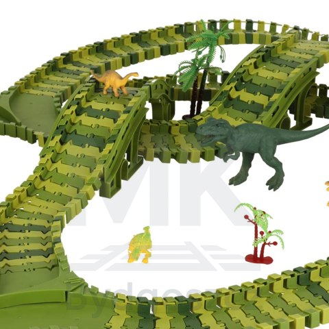 Tor wyścigowy dinozaury samochody XXL TRACK 240 elementów Tor wyścigowy dinozaury samochody XXL TRACK 240 elementów