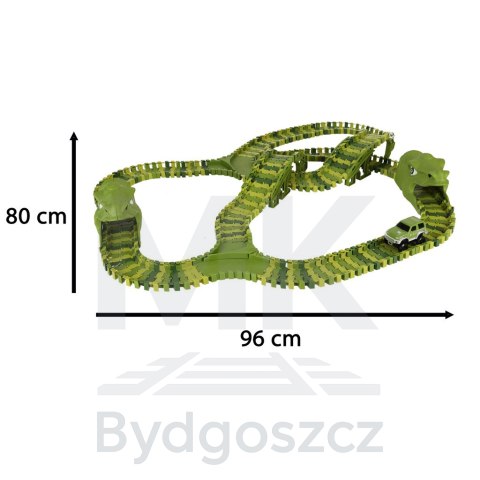 Tor wyścigowy dinozaury samochody XXL TRACK 240 elementów Tor wyścigowy dinozaury samochody XXL TRACK 240 elementów