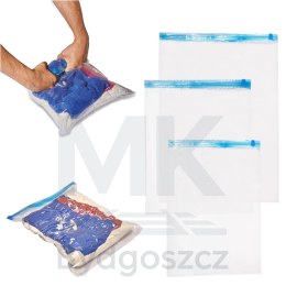 Worki próżniowe rolowane na ubrania 9 sztuk 3 rozmiary 35x50cm, 40x50cm, 50x70cm