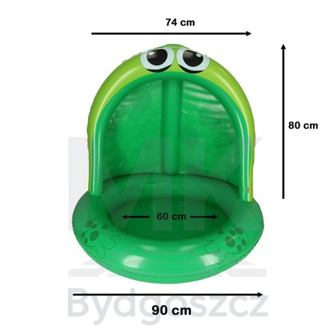 Basen dmuchany ogrodowy dla dziecka brodzik z daszkiem żaba 95cm Basen dmuchany ogrodowy dla dziecka brodzik z daszkiem żaba 95cm