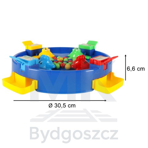 Gra zręcznościowa głodne żabki skaczące żaby 4 graczy 3+ XXL niebieska Gra zręcznościowa głodne żabki skaczące żaby 4 graczy 3+ XXL niebieska