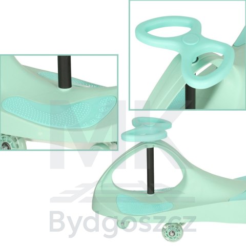 Jeździk grawitacyjny LED Swing Fix S3 świecące koła miętowy Jeździk grawitacyjny LED Swing Fix S3 świecące koła miętowy