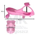 Jeździk grawitacyjny LED Swing Fix S3 świecące koła różowy