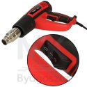 KAFUWELL Opalarka elektryczna z regulacja tempratury 0-600 st. C przepływ powietrza 300-500 l/min + 4 wymienne końcówki 1850W