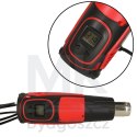 KAFUWELL Opalarka elektryczna z regulacja tempratury 0-600 st. C przepływ powietrza 300-500 l/min + 4 wymienne końcówki 1850W