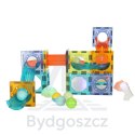 Klocki magnetyczne konstrukcyjne marble tor kulkowy świecący 49 elementów