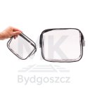 Kosmetyczka przezroczysta transparentna podróżna organizer do samolotu 3 sztuki