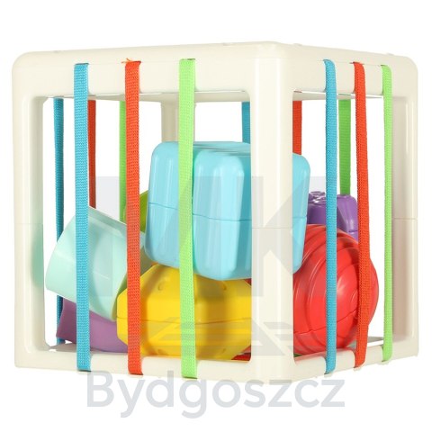 Kostka sensoryczna elastyczna układanka sorter kształtów zabawka wtykana 11 el. Kostka sensoryczna elastyczna układanka sorter kształtów zabawka wtykana 11 el.