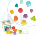 Kostka sensoryczna elastyczna układanka sorter kształtów zabawka wtykana 11 el.