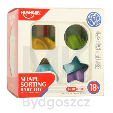 Kostka sensoryczna elastyczna układanka sorter kształtów zabawka wtykana 11 el. Kostka sensoryczna elastyczna układanka sorter kształtów zabawka wtykana 11 el.
