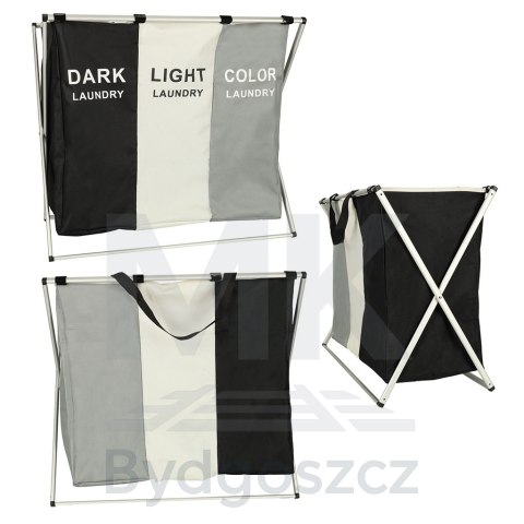 Kosz na pranie segregacja organizer 3 komory 135l Kosz na pranie segregacja organizer 3 komory 135l