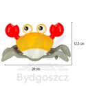 Krab uciekający pełzający czujnik interaktywna akumulator USB czerwony