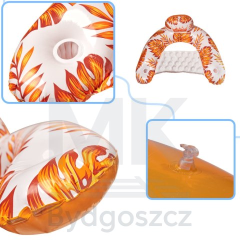 Krzesło do pływania fotel leżak hamak wodny pomarańczowy Krzesło do pływania fotel leżak hamak wodny pomarańczowy