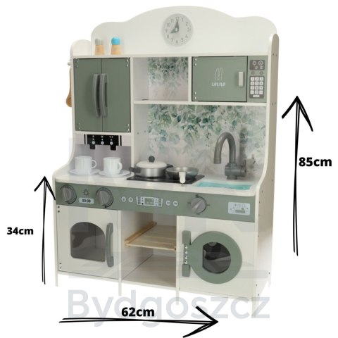 Kuchnia dla dzieci drewniana MDF LULILO SALIKO z ekspresem 85cm Kuchnia dla dzieci drewniana MDF LULILO SALIKO z ekspresem 85cm