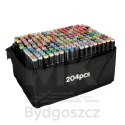 Markery dwustronne mazaki alkoholowe w etui 204 + podstawka