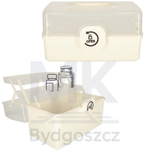 Organizer na leki pojemnik pudełko kasetka apteczka duży XL na zamek skrzynka 29x16x15cm Organizer na leki pojemnik pudełko kasetka apteczka duży XL na zamek skrzynka 29x16x15cm