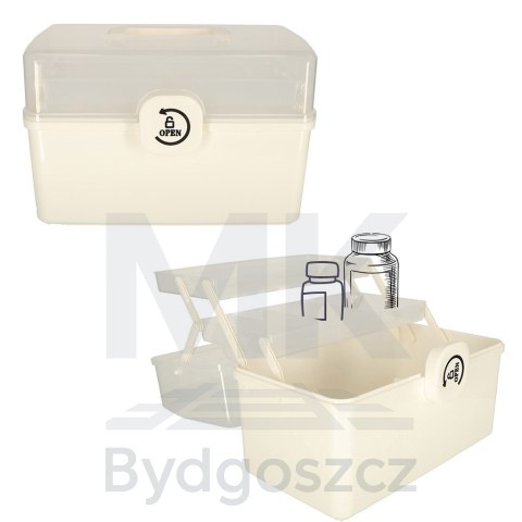 Organizer na leki pojemnik pudełko kasetka apteczka duży XXL na zamek skrzynka 34x19x22,5cm Organizer na leki pojemnik pudełko kasetka apteczka duży XXL na zamek skrzynka 34x19x22,5cm