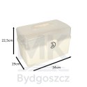 Organizer na leki pojemnik pudełko kasetka apteczka duży XXL na zamek skrzynka 34x19x22,5cm