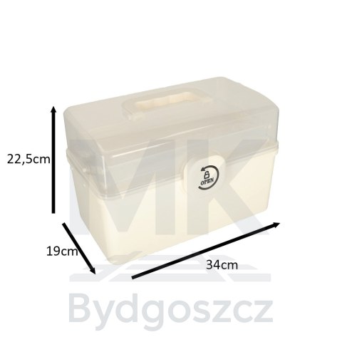Organizer na leki pojemnik pudełko kasetka apteczka duży XXL na zamek skrzynka 34x19x22,5cm Organizer na leki pojemnik pudełko kasetka apteczka duży XXL na zamek skrzynka 34x19x22,5cm