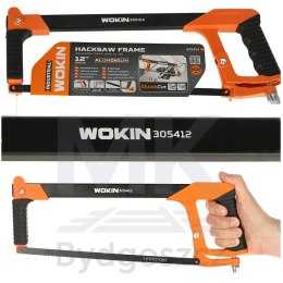 Piła ręczna brzeszczot do metalu kabłąkowa aluminiowy uchwyt regulacja ostrza 300 mm WOKIN