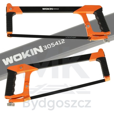 Piła ręczna brzeszczot do metalu kabłąkowa aluminiowy uchwyt regulacja ostrza 300 mm WOKIN Piła ręczna brzeszczot do metalu kabłąkowa aluminiowy uchwyt regulacja ostrza 300 mm WOKIN
