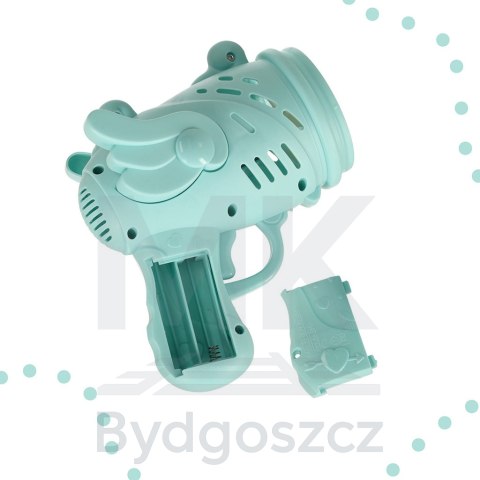 Pistolet do baniek mydlanych bańki mydlane ze skrzydłami niebieski Pistolet do baniek mydlanych bańki mydlane ze skrzydłami niebieski