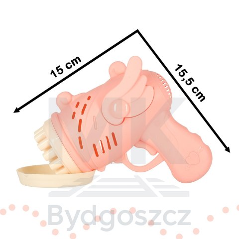 Pistolet do baniek mydlanych bańki mydlane ze skrzydłami różowy Pistolet do baniek mydlanych bańki mydlane ze skrzydłami różowy