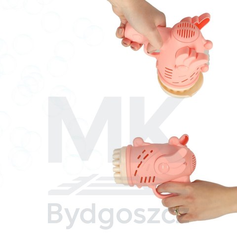 Pistolet do baniek mydlanych bańki mydlane ze skrzydłami różowy Pistolet do baniek mydlanych bańki mydlane ze skrzydłami różowy